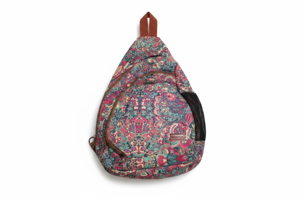 BAOSHA xb-04 Paisley Floral Print Crossbody Sling Backpack